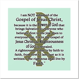 I am Not Ashamed of the Gospel of Jesus Christ ... Gold Chi Rho Posters and Art